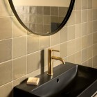 Roca Ona bateria umywalkowa stojąca Cold Start z korkiem złoty szczotkowany A5A3A9EVA0