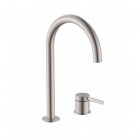 Roca Ona bateria umywalkowa wysoka stojąca z korkiem stal szczotkowana A5A389ESM0