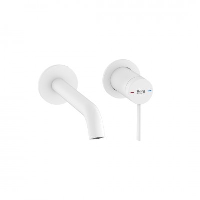 Roca Ona bateria umywalkowa podtynkowa wylewka 17,5 cm biały mat A5A359EB00