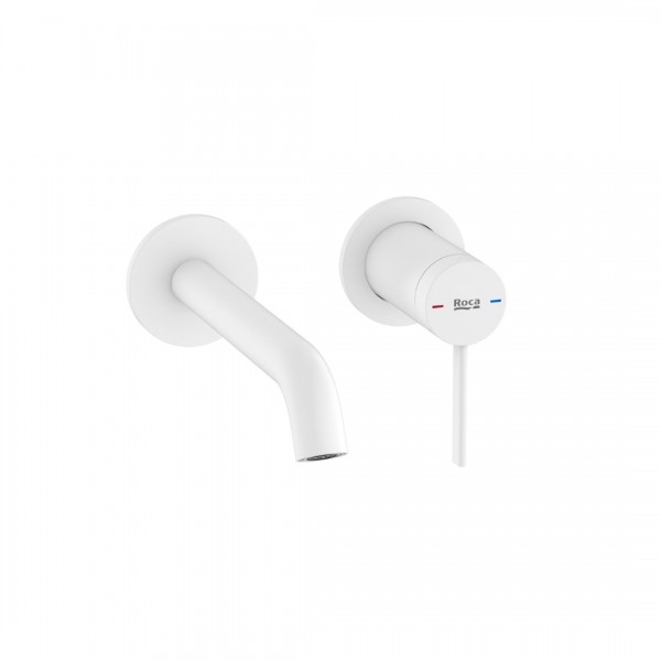 Roca Ona bateria umywalkowa podtynkowa wylewka 17,5 cm biały mat A5A359EB00