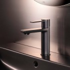 Roca Targa bateria umywalkowa stojąca Cold Start czarny mat A5A325FNB0