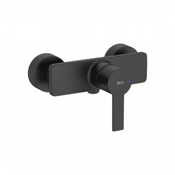 Roca Targa bateria prysznicowa ścienna czarny mat A5A215FNB0