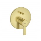 Roca Targa bateria wannowo-prysznicowa podtynkowa złoty szczotkowany A5A0B5FVA0