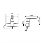 Oras Clinica bateria umywalkowa ścienna chrom 5617