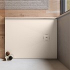 Ronal Calce brodzik prostokątny 90x70 cm konglomeratowy piasek W31AS09007018