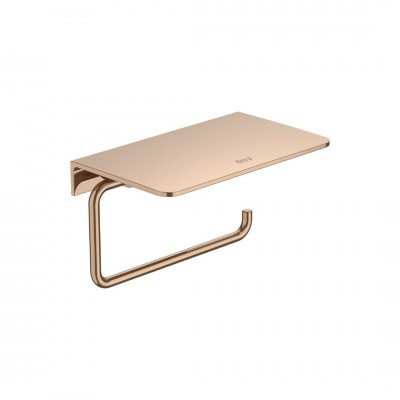 Roca Hotels 2.0 uchwyt na papier z półką złoto różowe A817581RG0 Roca Hotels 2.0 uchwyt na papier z półką złoto różowe A817581RG0