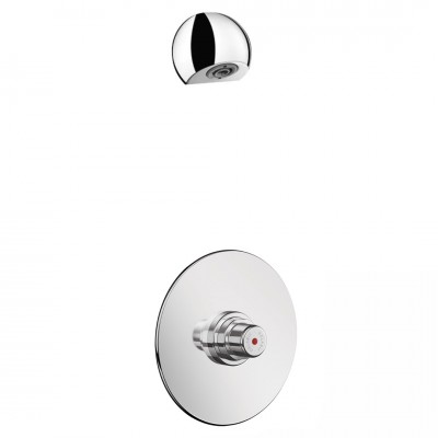 Delabie Tempostop zestaw natryskowy podtynkowy do wody zmieszanej chrom 67981