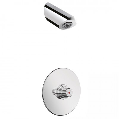 Delabie Tempostop zestaw natryskowy podtynkowy do wody zmieszanej chrom 67982