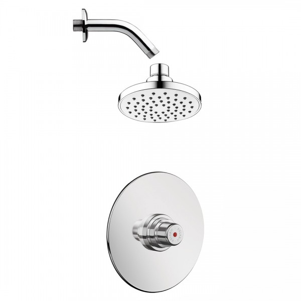 Delabie Tempostop zestaw natryskowy podtynkowy do wody zmieszanej chrom 67984