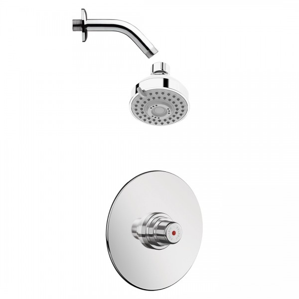 Delabie Tempostop zestaw natryskowy podtynkowy do wody zmieszanej chrom 67986