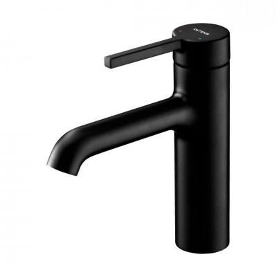 Oltens Rann bateria umywalkowa stojąca czarny mat 32205300