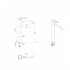 Oltens Rann bateria umywalkowa stojąca wysoka chrom 32405100