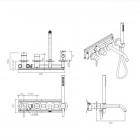 Oltens Rann bateria wannowa podtynkowa 4-otworowa chrom 34110100