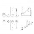 Oltens Rann bateria wannowa 4-otworowa chrom 34205100