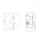 Oltens Rann bateria wannowo-prysznicowa podtynkowa chrom 34111100