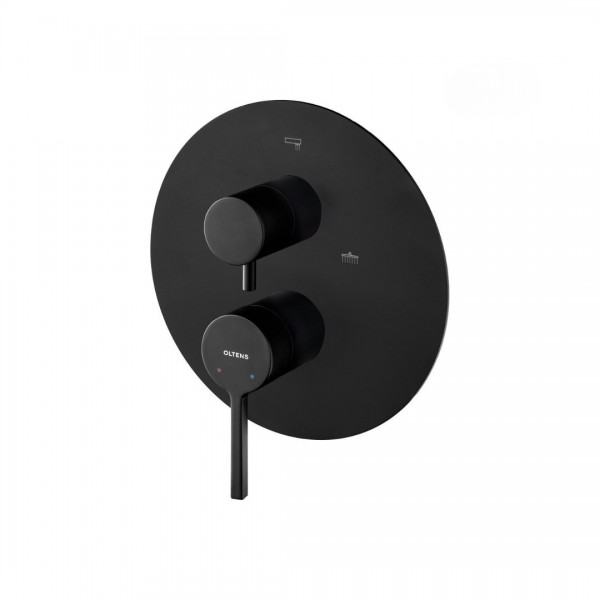 Oltens Rann bateria wannowo-prysznicowa podtynkowa czarny mat 34111300