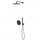 Oltens Rann zestaw prysznicowy podtynkowy deszczownica 30 cm czarny mat 36630300
