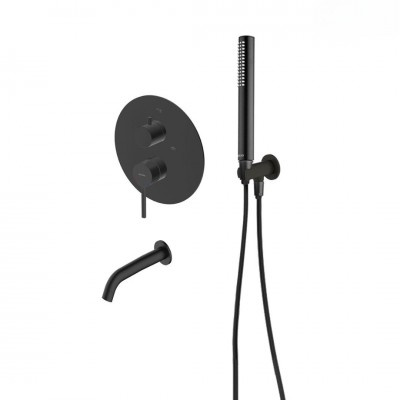 Oltens Rann zestaw wannowo-prysznicowy podtynkowy czarny mat 36632300 Oltens Rann zestaw wannowo-prysznicowy podtynkowy czarny mat 36632300