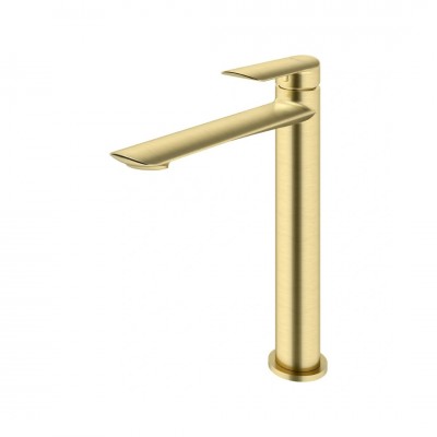 Vedo Aletta Spazzo bateria umywalkowa stojąca wysoka z korkiem klik klak złoto szczotkowane VBA5003/C/SZ