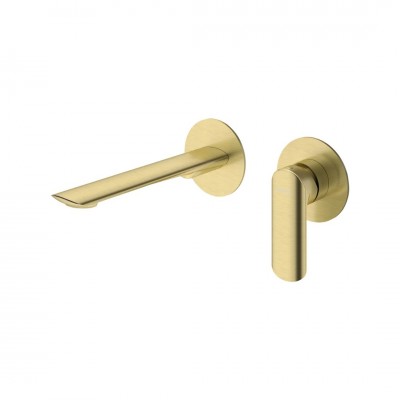 Vedo Aletta Spazzo bateria umywalkowa podtynkowa wylewka 19,5 cm bez korka złoto szczotkowane VBA5012/SZ