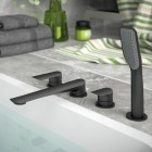 Vedo Aletta Black bateria wannowa 4-otworowa czarny mat