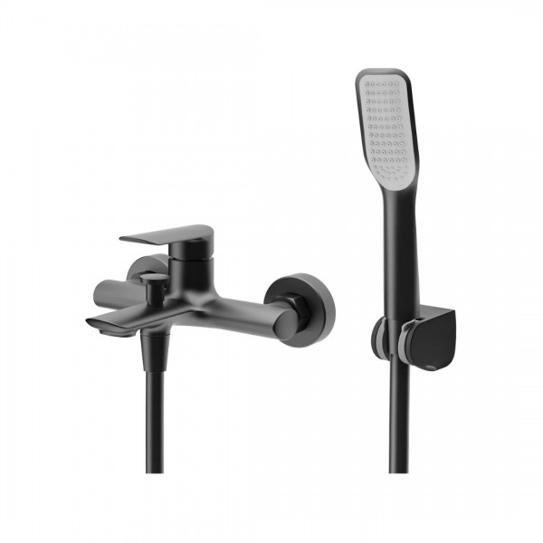 Vedo Aletta Black bateria wannowa z zestawem natryskowym czarny mat