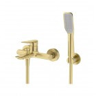 Vedo Aletta Spazzo bateria wannowa ścienna z zestawem natryskowym złoto szczotkowane VBA5006/S/SZ