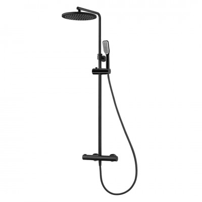 Vedo Aletta Black zestaw natryskowy termostatyczny deszczownica 25 cm czarny mat