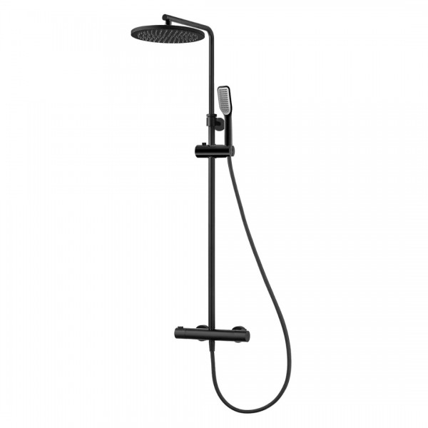 Vedo Aletta Black zestaw natryskowy termostatyczny deszczownica 25 cm czarny mat