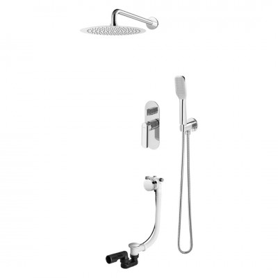 Vedo Aletta kompletny zestaw wannowy II deszczownica 25 cm chrom