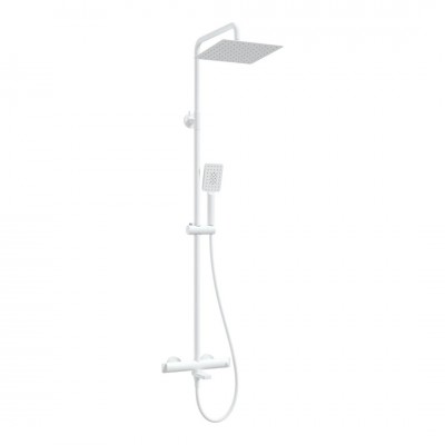 Deante zestaw wannowy termostatyczny ścienny biały mat NAC_A1HT