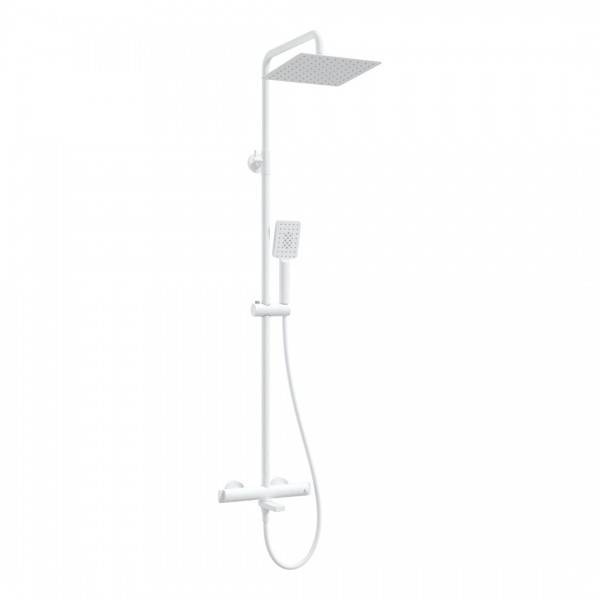 Deante zestaw wannowy termostatyczny ścienny biały mat NAC_A1HT