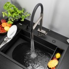 Deante Magnetic bateria kuchenna z wyciąganą wylewką titanium BRM_D72M