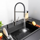 Deante Magnetic bateria kuchenna z wyciąganą wylewką titanium BRM_D72M