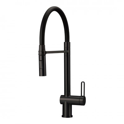 Deante Magnetic bateria kuchenna stojąca z wyciąganą wylewką czarny mat BRM_N72M