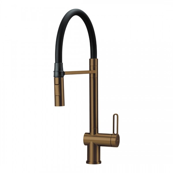 Deante Magnetic bateria kuchenna stojąca z wyciąganą wylewką brąz szczotkowany BRM_C72M