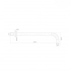 Oltens Lagan ramię deszczownicy 40 cm okrągłe złoto szczotkowane 39402810