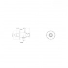 Oltens Hvita przyłącze kątowe z uchwytem okrągłe złoto szczotkowane 39305810