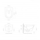 Oltens Jog Stille miska WC wisząca PureRim z deską wolnoopadającą biały połysk 42031000