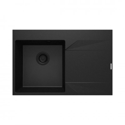 Deante Evora zlewozmywak granitowy 76x50 cm prawy grafit metalik ZQJ_G11P