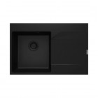 Deante Evora zlewozmywak granitowy 76x50 cm prawy czarny mat ZQJ_N11P