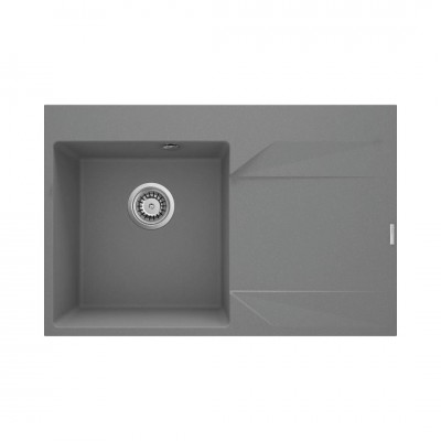 Deante Evora zlewozmywak granitowy 76x50 cm prawy szary metalik ZQJ_S11P
