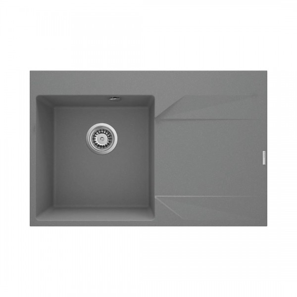 Deante Evora zlewozmywak granitowy 76x50 cm prawy szary metalik ZQJ_S11P