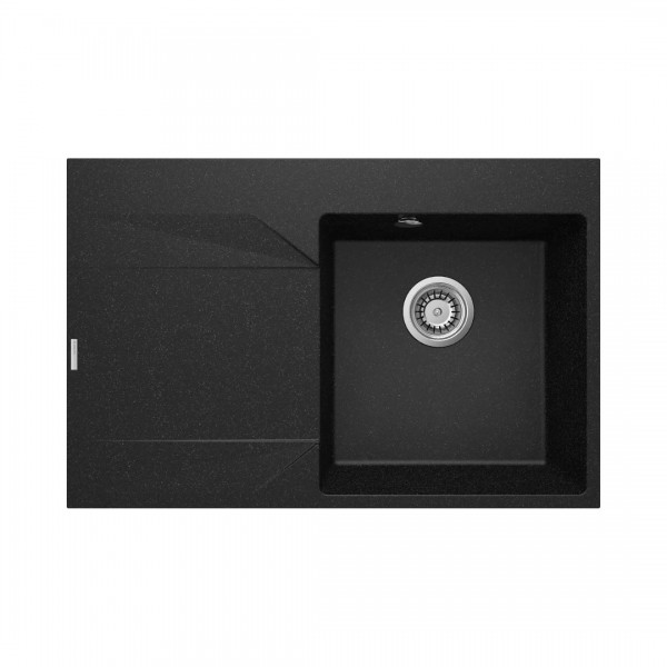 Deante Evora zlewozmywak granitowy 76x50 cm lewy grafitowy ZQJ_211L