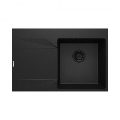 Deante Evora zlewozmywak granitowy 76x50 cm lewy grafit metalik ZQJ_G11L