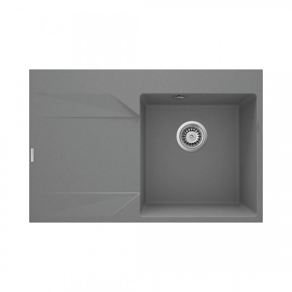 Deante Evora zlewozmywak granitowy 76x50 cm lewy szary metalik ZQJ_S11L
