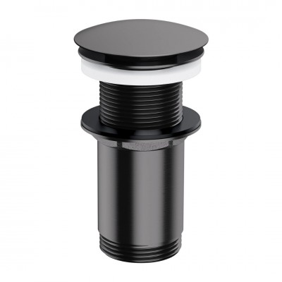 Omnires korek do umywalki klik klak okrągły bez przelewu antracyt szczotkowany A716AT