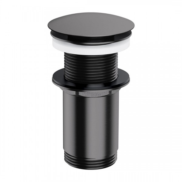 Omnires korek do umywalki klik klak okrągły bez przelewu antracyt szczotkowany A716AT
