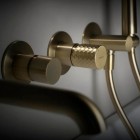 Deante Silia Hexa bateria wannowa 4-otworowa podtynkowa złoty szczotkowany BHS_R18P