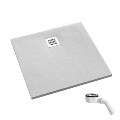 Schedpol Kalait White Stone brodzik kwadratowy 80x80 cm 3.3200/B/ST-M2